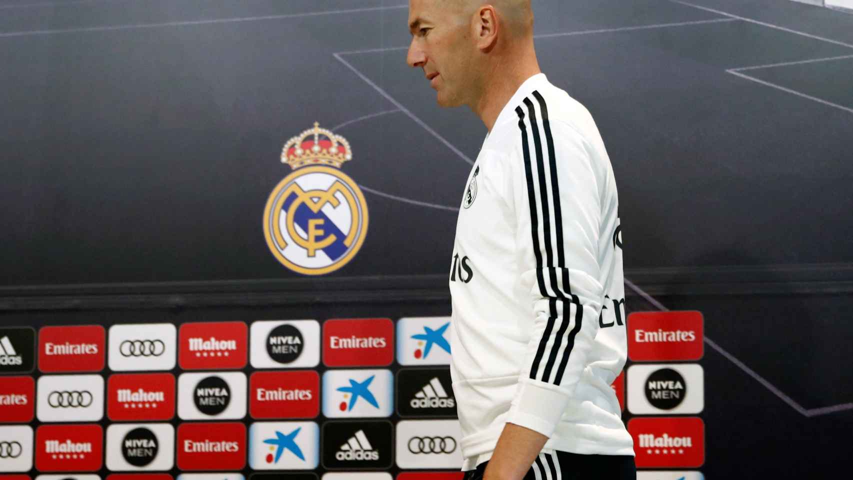 Zidane en rueda de prensa con el Real Madrid / EFE