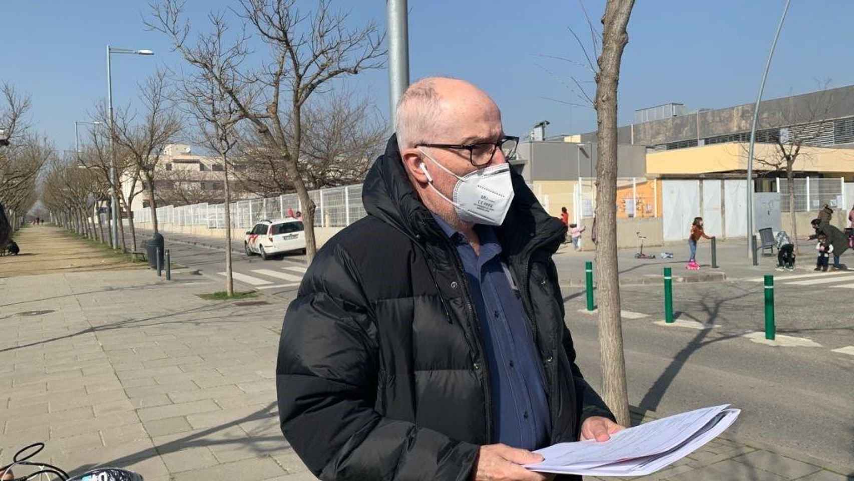 Rafael Ribó en la puerta de la cárcel de Lleida, tras ver a Pablo Hasel / EUROPA PRESS
