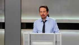 El candidato de Unidas Podemos Pablo Iglesias en el debate electoral de TVE / EFE