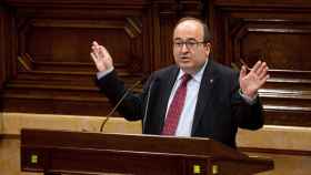 Miquel Iceta, durante su intervención en el Parlament, donde ha rechazado la moción de censura de Cs contra Quim Torra / EFE