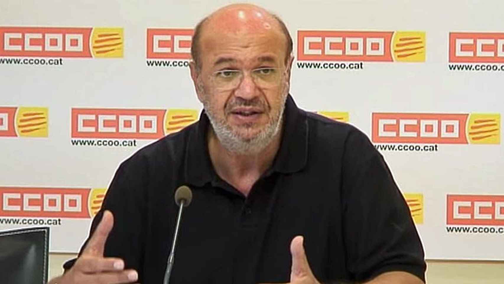 El secretario general de CCOO de Cataluña, Joan Carles Gallego