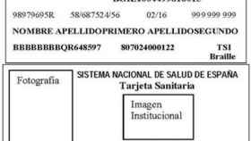 Croquis de las tarjetas sanitarias (con y sin foto) que se emitirán por las CCAA para que tengan los mismos datos en toda España