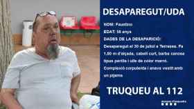 El hombre de 58 años desaparecido el 30 de julio en Terrassa / MOSSOS