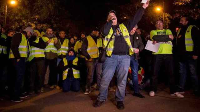 El exportavoz del comité de huelga de los taxistas en Barcelona y líder de Élite Taxi, Alberto 'Tito' Álvarez / EFE