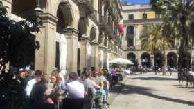 Imagen de las terrazas de la plaza Reial de Barcelona / EP