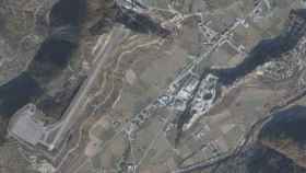 Imagen aérea del aeropuerto de la Seu d'Urgell (Lleida)