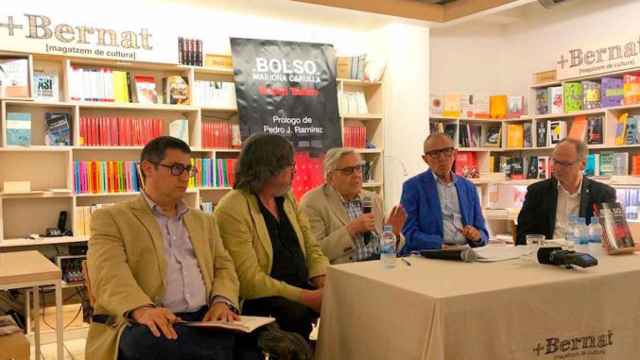 Presentación de 'El bolso de Mariona Carulla', de Manuel Trallero, en la librería +Bernat / CG