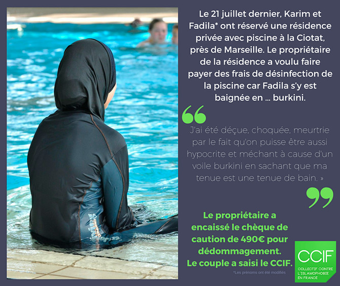 Mujer con un burkini en Francia
