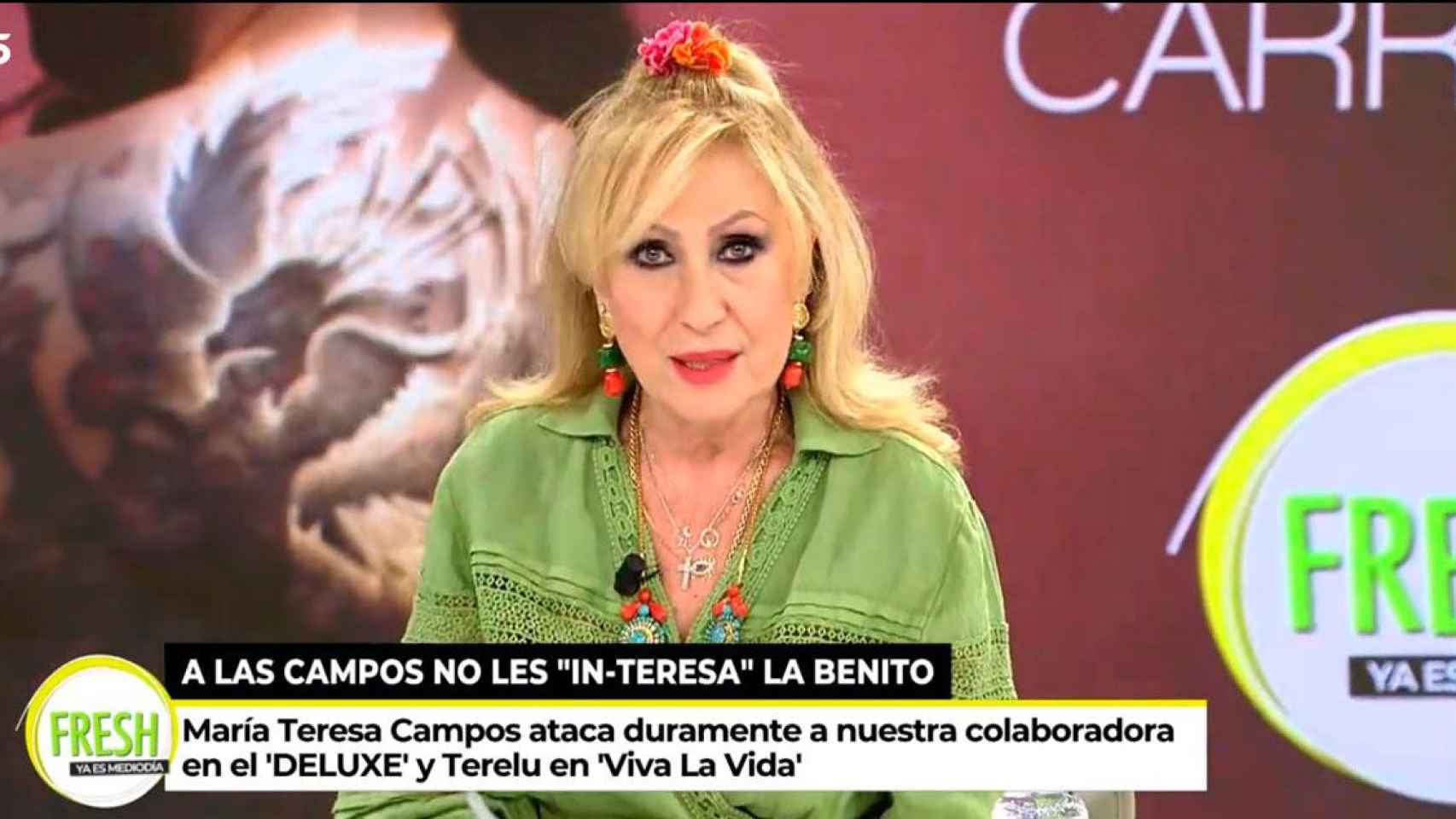 Rosa Benito responde a las Campos /TELECINCO