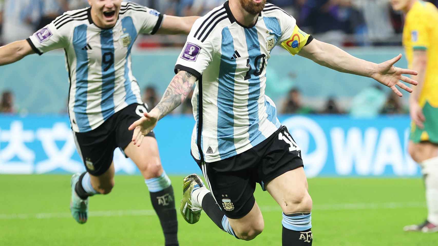 Leo Messi celebrando un gol con Argentina / REDES