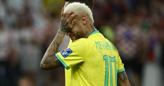 Neymar llorando tras la eliminación de Brasil / REDES