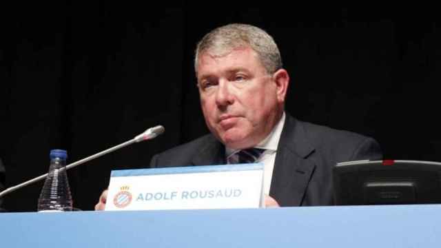 Adolf Rousaud en una asamblea del RCD Espanyol / Redes