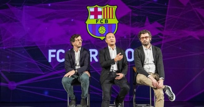 Graell y Lee en un acto del FC Barcelona / Redes
