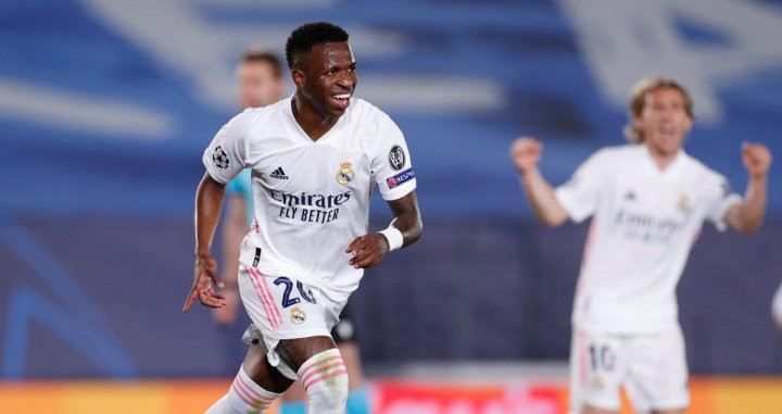 Vinicius, celebrando un gol contra el Liverpool | EFE