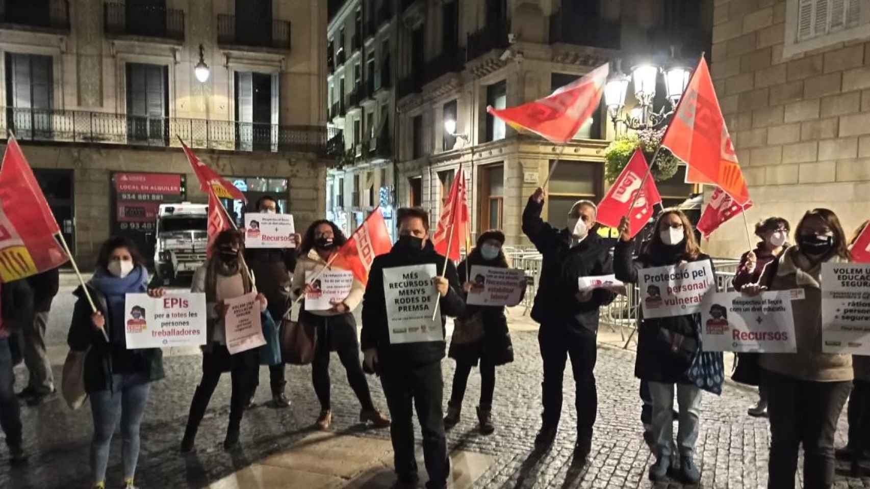 Manifestación de profesores contra el plan Covid-19 de Enseñanza / CCOO
