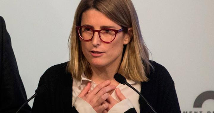 Elsa Artadi, consejera de Presidencia y portavoz del Gobierno catalán, en una comparecencia anterior / EFE