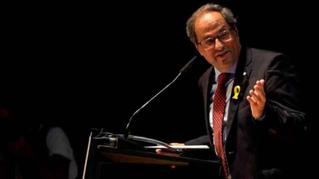 Quim Torra durante su intervención en el acto de conmemoración de los 15 años de la Mesa del Tercer Sector de Cataluña / EFE