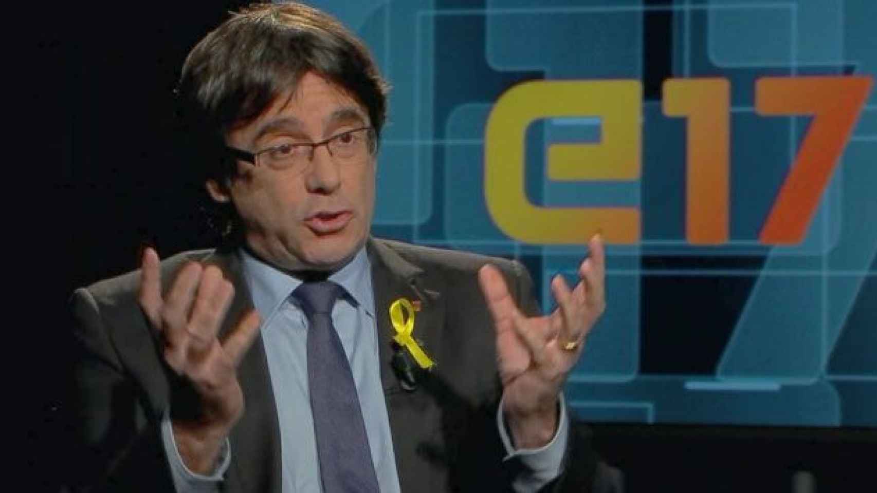 El expresidente catalán, Carles Puigdemont, durante la entrevista en TV3 / CG