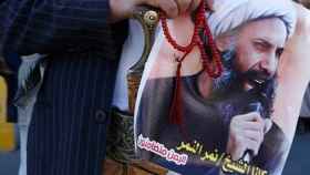 Imagen de una de las protestas por la ejecución del líder Nimr al Nimr.