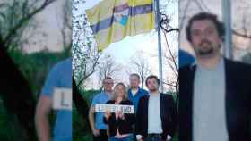 Promotores de Liberland, el día de su proclamación