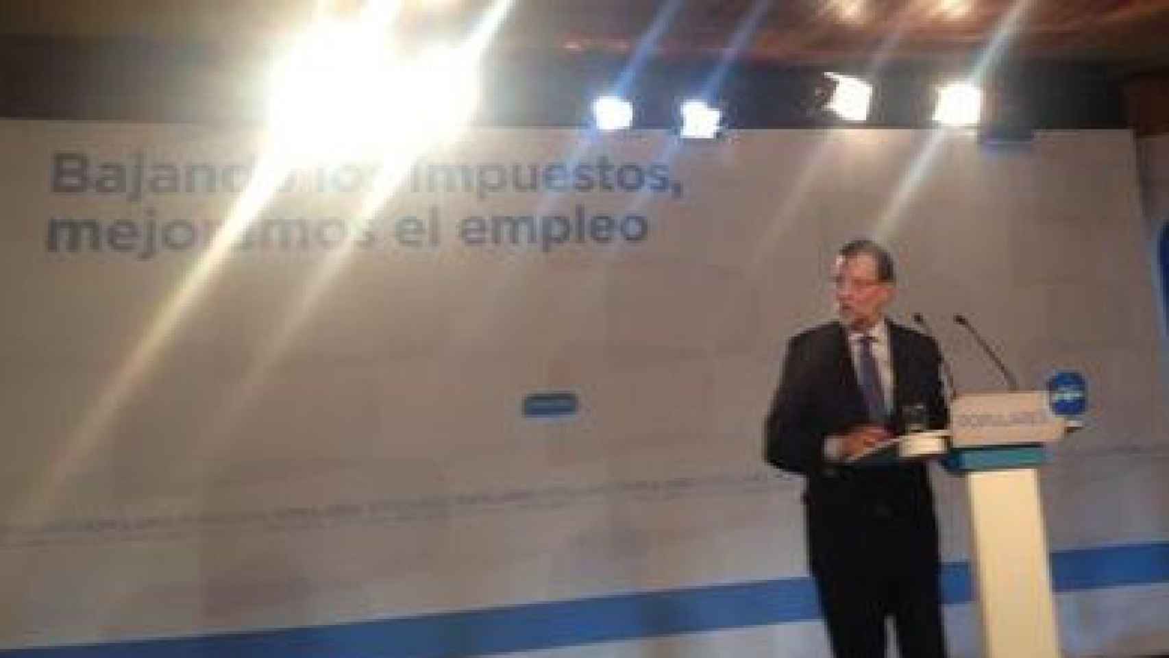 El presidente del Gobierno y del PP, Mariano Rajoy, en la jornada de su partido este sábado en Barcelona