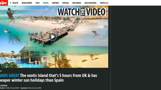 La noticia del tabloide británico sobre viajar a Cabo Verde como alternativa a España / THE SUN