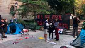 Protesta de los activistas de End Fossil Barcelona en la UB en el pasado mes de noviembre / EUROPA PRESS