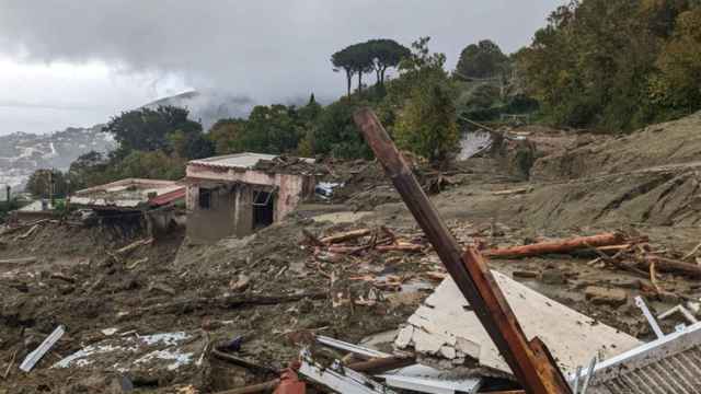 Área afectada por el corrimiento de tierras en la isla italiana de Ischia / EFE - EPA - ANSA ITALY OUT