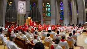 Imagen de la beatificación de Juan Roig celebrada en al Sagrada Familia /TWITTER