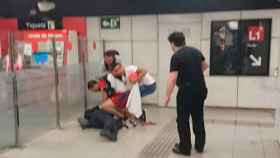 Imagen de otra agresión a un vigilante de seguridad no vinculada con la ocurrida en la estación de Paral·lel del Metro de Barcelona / CG