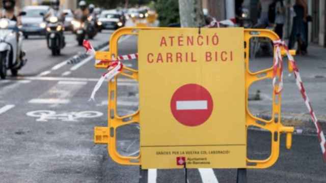 Imagen de un carril bici de Barcelona / TWITTER