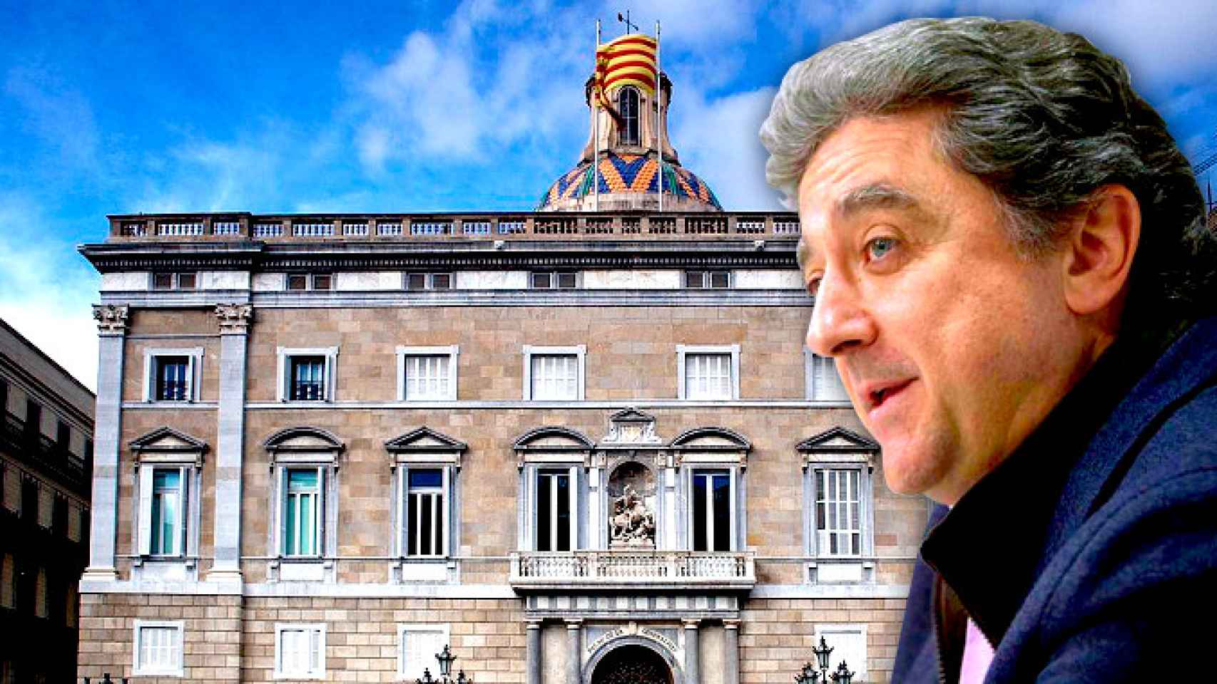 Enric Millo, delegado del Gobierno en Cataluña, con el Palau de la Generalitat de fondo / CG