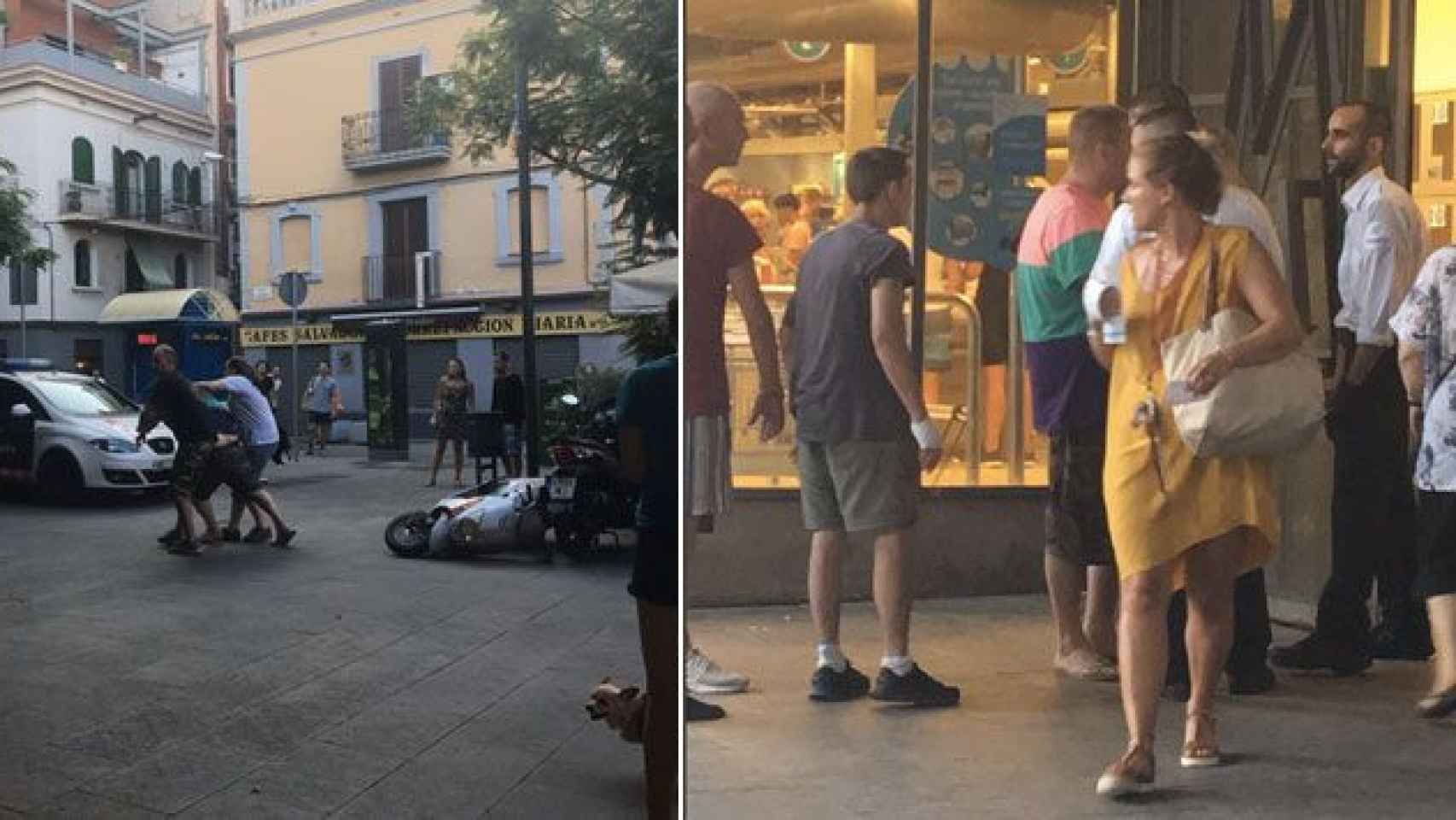 Tres hombres intentan entrar de forma violenta en una tienda de la Barceloneta / CG