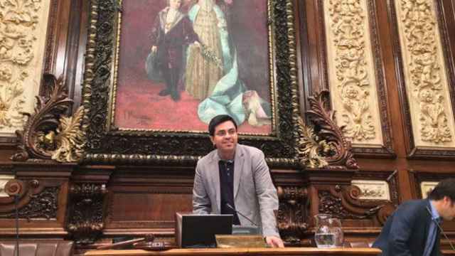 Gerardo Pisarello, alcalde accidental de Barcelona, en el pleno municipal de mayo / CG