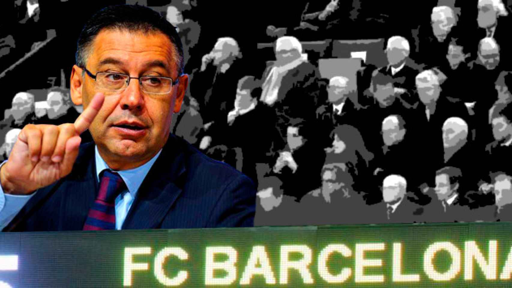 El presidente del Barça, Josep Maria Bartomeu / FOTOMONTAJE DE F. CASES
