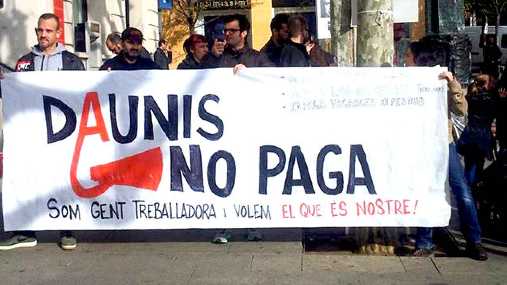Protesta de trabajadores de la panificadora Daunis Balcells en una imagen de archivo / CNT PREMIÀ