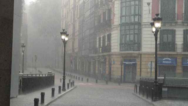 Una imagen de archivo de una lluvia intensa