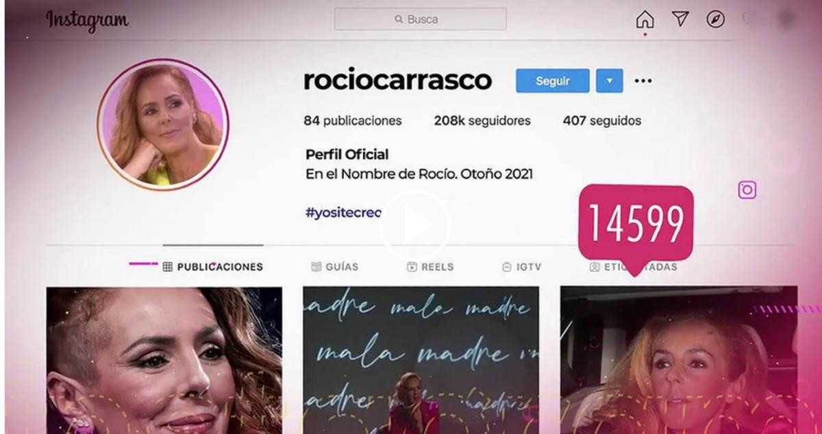 Así sería el perfil de redes sociales de Rocío Carrasco /TELECINCO