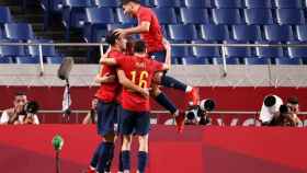 España celebra el gol ante Argentina en los JJOO de Tokio. La Roja / EFE