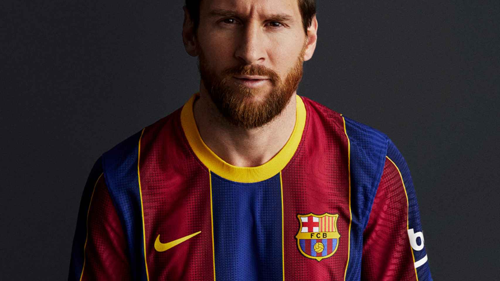 Leo Messi, imagen promocional de la nueva camiseta / FC Barcelona