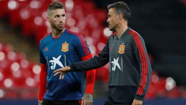 Sergio Ramos con Luis Enrique con la selección / EFE