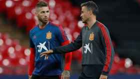 Sergio Ramos con Luis Enrique con la selección / EFE