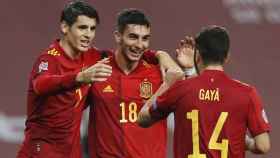 Ferran Torres celebra su segundo gol contra Alemania / EFE