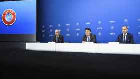 La reunión del Comité Ejecutivo de la UEFA, encabezada por el presidente Aleksander Ceferin / EFE