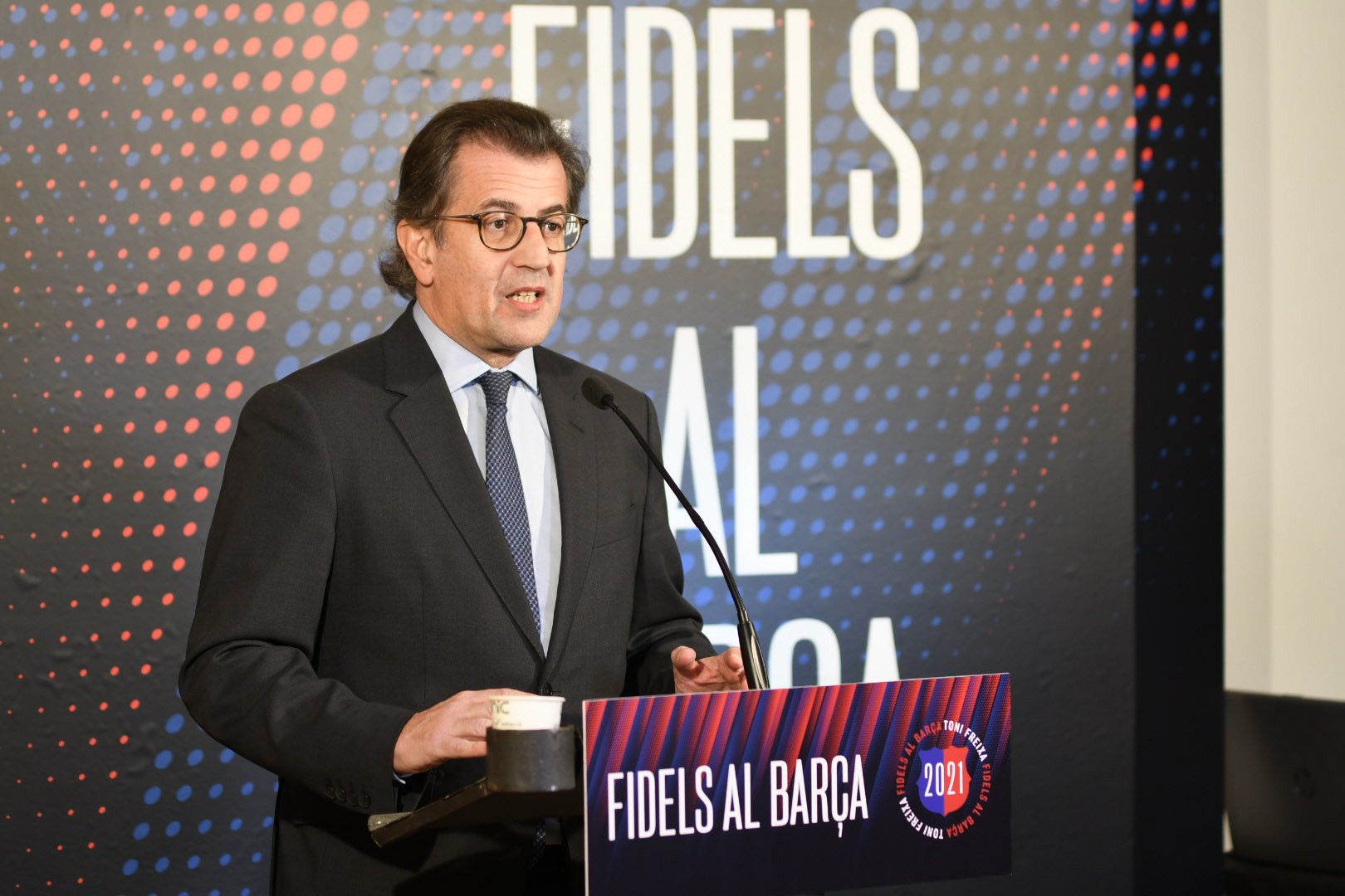 Toni Freixa en un acto de 'Fidels al Barça' / 'Fidels al Barça'