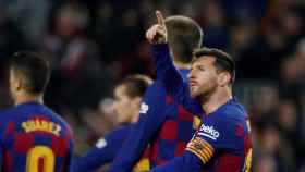 Messi tuvo un rifirrafe con Vicente Moreno en un duelo que terminó con goleada