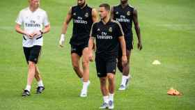 Eden Hazard en un entrenamiento con el Real Madrid / EFE