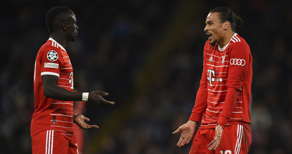La discusión de Sadio Mané y Leroy Sané durante el Manchester City-Bayern / EFE