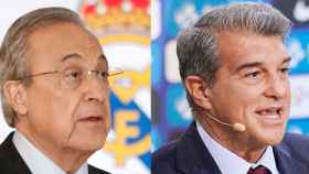 Los presidentes del Real Madrid, Florentino Pérez (i), y del Barça, Joan Laporta (d) / EUROPA PRESS