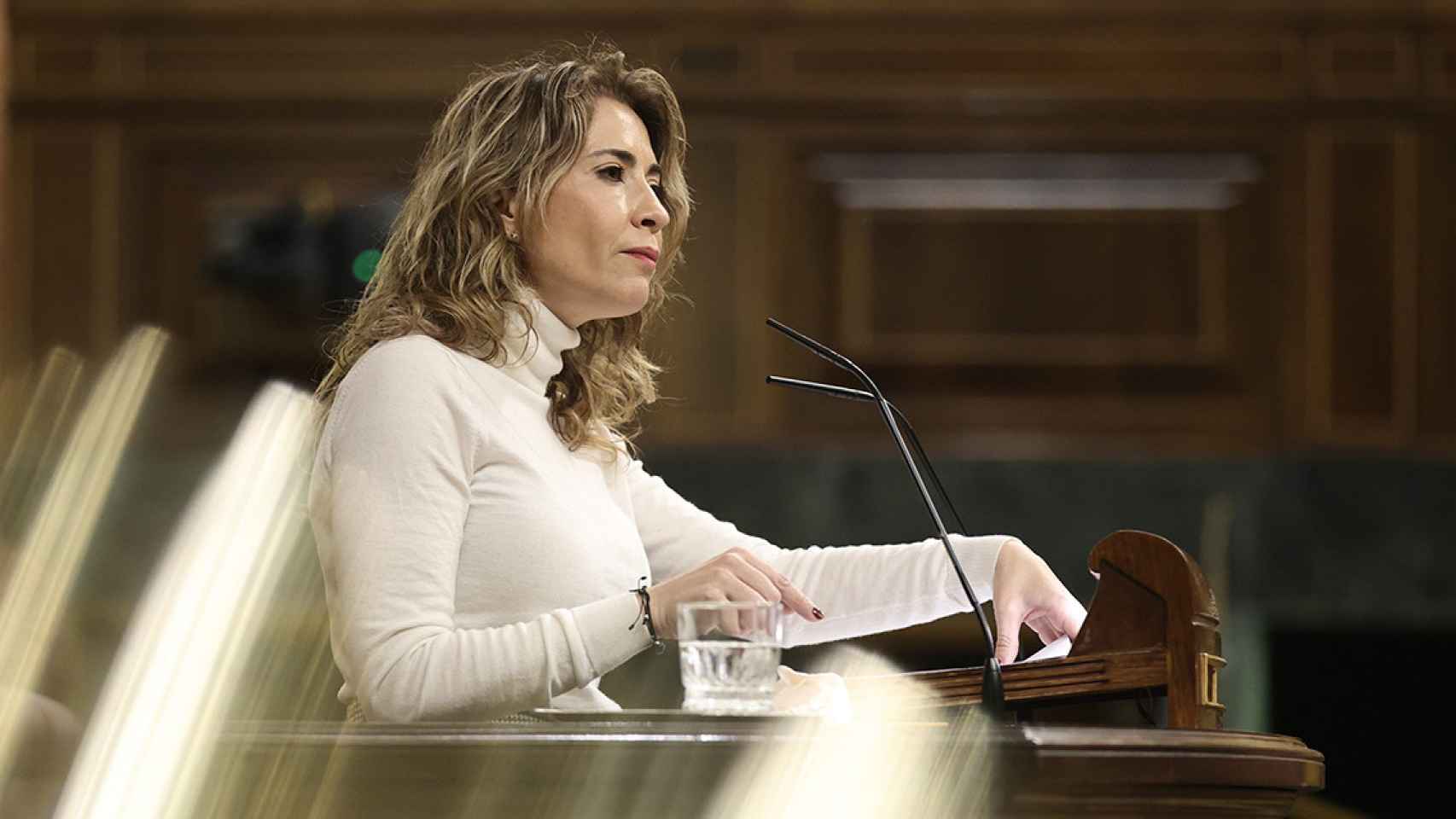 La ministra de Transportes, Raquel Sánchez, durante una intervención en el Congreso de los Diputados / Eduardo Parra - Europa Press
